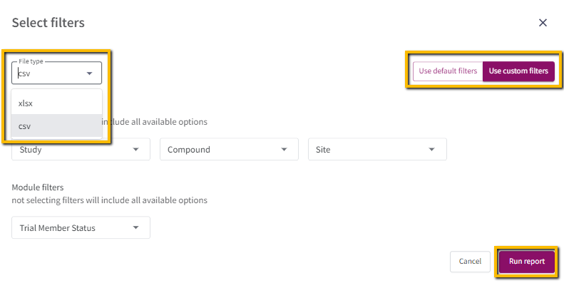 Running a Report – TAP
